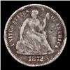 Image 2 : 1872-p Seated Liberty Half Dime 1/2 10c Grades vf+