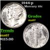 Image 1 : 1943-p Mercury Dime 10c Grades GEM++ Unc