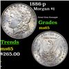 Image 1 : 1886-p Morgan Dollar $1 Grades GEM Unc