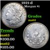 Image 1 : 1921-d Morgan Dollar $1 Grades Select Unc