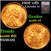 Image 1 : 1909 vdb Lincoln Cent 1c Graded ms66 rd BY SEGS