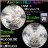 ***Auction Highlight*** 1881-s Morgan Dollar $1 Graded ms67+ By SEGS (fc)