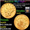 ***Auction Highlight*** 1865-s Gold Liberty Double Eagle Small 'S' Mintmark $20 Graded ms61 By SEGS 
