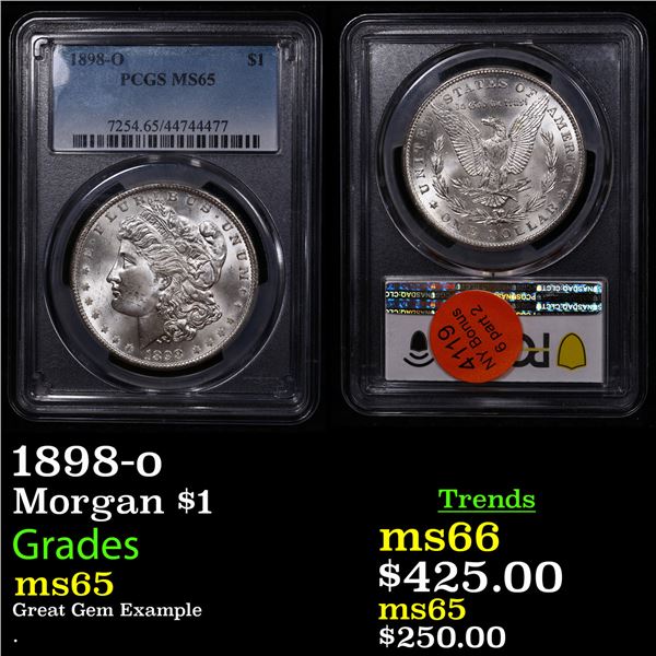 PCGS 1898-o Morgan Dollar $1 Graded ms65 By PCGS