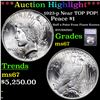 ***Auction Highlight*** 1923-p Peace Dollar Near TOP POP! $1 Graded ms67 By SEGS (fc)
