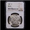 Image 2 : NGC 1887-p Morgan Dollar $1 Graded ms65 By NGC
