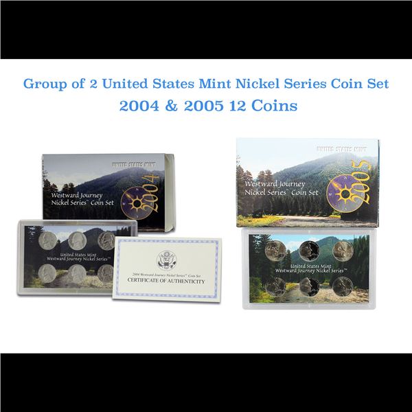 2004-2005 Westward Journey Nickel Set. 12 Coins Inside.