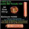 Image 1 : Lincoln 1c roll, 1971-p 50 pcs Abbott Coin Counter Co., Greenwich, Conn. Wrapper.