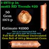 Image 1 : Lincoln 1c roll, 1971-p 50 pcs Abbott Coin Counter Co., Greenwich, Conn. Wrapper.