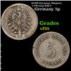 1876B Germany (Empire) 5 Pfennig KM-3 Grades vf++