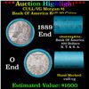***Auction Highlight*** 1889 & O Morgan Cull-VG Bank Of America Solid Morgan Silver Dollar Shotgun R