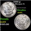 Image 1 : 1886-p Morgan Dollar $1 Grades GEM Unc
