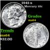 1941-s Mercury Dime 10c Grades Choice Unc
