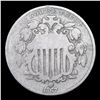 Image 2 : 1867 Rays Shield Nickel 5c Grades vg+