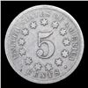 Image 3 : 1867 Rays Shield Nickel 5c Grades vg+