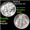 Image 1 : 1944-p Mercury Dime 10c Grades GEM Unc