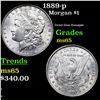 Image 1 : 1889-p Morgan Dollar $1 Grades GEM Unc