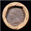 Image 2 : Mixed small cents 1c orig shotgun roll, 1919-S Wheat Cent, 1864 Indian Cent other end, Brinks Wrappe
