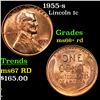1955-s Lincoln Cent 1c Grades GEM++ RD