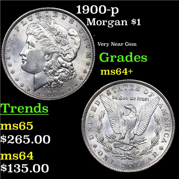 1900-p Morgan Dollar $1 Grades Choice+ Unc