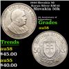1944 Slovakia 50 Korun Silver KM-10 Grades Choice AU/BU Slider