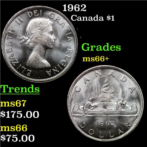 1962 Canada Dollar $1 Grades GEM++ Unc