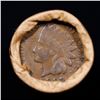 Image 2 : Mixed small cents 1c orig shotgun roll, 1918-S Wheat Cent, 1897 Indian Cent other end, Brinks Wrappe