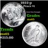 Image 1 : 1922-p Peace Dollar $1 Grades GEM Unc