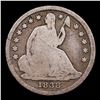 Image 2 : 1838 Large Stars Seated Liberty Half Dime 1/2 10c Grades vg details
