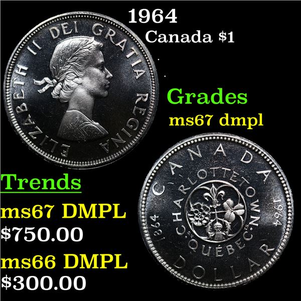 1964 Canada Dollar $1 Grades GEM++ DMPL