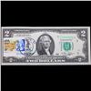 Image 2 : 1976 $2 Federal Reserve Note, with July 4 1976 Stamp (Philadelphia, PA) Grades Gem CU