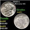 Image 1 : 1942-s Mercury Dime 10c Grades GEM+ Unc