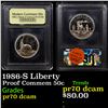 Image 1 : Proof 1986-S Liberty Modern Commem Half Dollar 50c Graded GEM++ Proof Deep Cameo By USCG