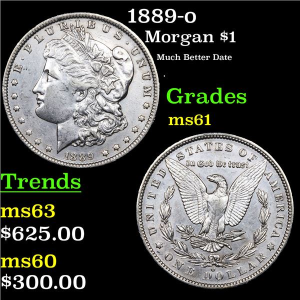 1889-o Morgan Dollar $1 Grades BU+
