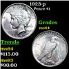 Image 1 : 1923-p Peace Dollar $1 Grades Choice Unc