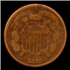 Image 2 : 1870 Two Cent Piece 2c Grades vg+