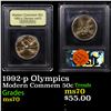 Image 1 : 1992-p Olympics Modern Commem Half Dollar 50c Graded ms70, Perfection By USCG
