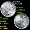 Image 1 : 1923-p Peace Dollar $1 Grades Choice+ Unc