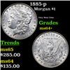 Image 1 : 1885-p Morgan Dollar $1 Grades Choice+ Unc