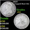 Image 1 : 1827 Capped Bust Half Dollar 50c Grades vf+