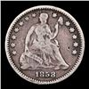 Image 2 : 1858-o Seated Liberty Half Dime 1/2 10c Grades f+