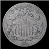 Image 2 : 1869 Shield Nickel 5c Grades vg+