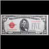 Image 2 : 1928C $5 Red Seal United States Note Grades Gem+ CU