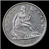 Image 2 : 1858-p Seated Half Dollar 50c Grades Choice AU