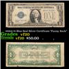 1928A $1 Blue Seal Silver Certificate "Funny Back" Grades vf, very fine