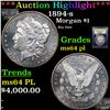 ***Auction Highlight*** 1894-s Morgan Dollar $1 Graded Choice Unc PL By USCG (fc)