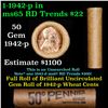Shotgun Lincoln 1c roll, 1942-d 50 pcs Brandt Wrapper.