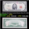 1963 $5 Red Seal United States Note Fr-1536 Grades vf++