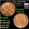 Image 1 : 1947-s Lincoln Cent TOP POP! 1c Graded ms67+ rd BY SEGS