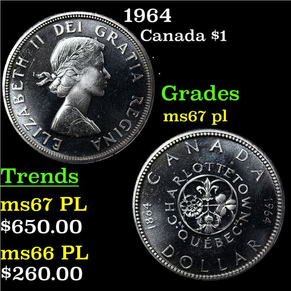 1964 Canada Dollar $1 Grades GEM++ PL
